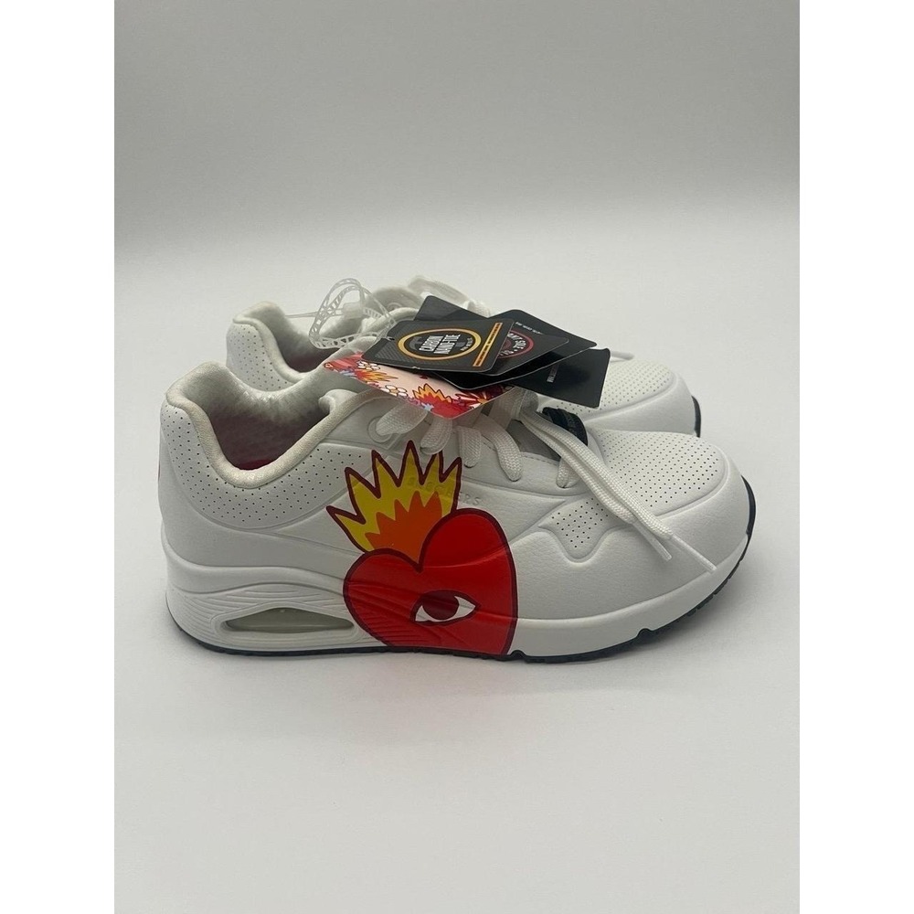 Skechers X Ricardo Cavolo Uno-Flaming Heart Women Casual Work Shoe Collab Sz 6.5